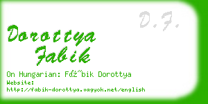 dorottya fabik business card